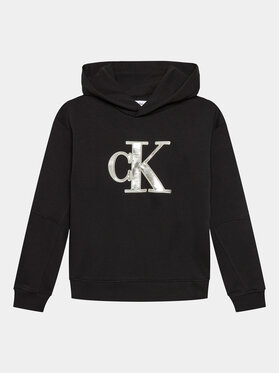 Calvin Klein Jeans Calvin Klein Jeans Bluză Metallic Monogram IG0IG02298 Negru Regular Fit