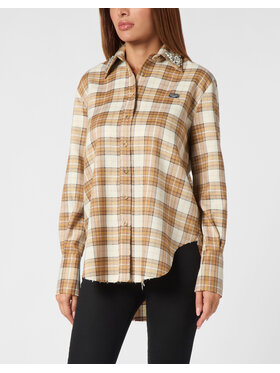 PHILIPP PLEIN PHILIPP PLEIN Košeľa 22561 Hnedá Fitted Fit