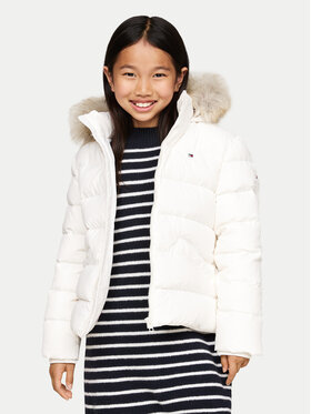 Tommy Hilfiger Tommy Hilfiger Geacă din puf Essential KG0KG07399 M Alb Regular Fit
