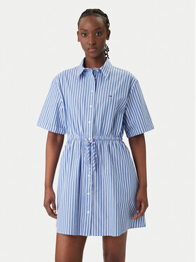 Tommy Jeans Tommy Jeans Košeľové šaty DW0DW20617 Modrá Regular Fit