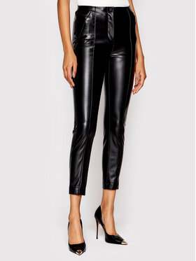 Patrizia Pepe Patrizia Pepe Nohavice z imitácie kože 8P0437/E005-K103 Čierna Slim Fit
