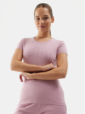 4F 4F Tricou 4FWSS24TTSHF1163 Roz Slim Fit