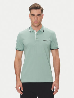 BOSS BOSS Тениска с яка и копчета Paddy Pro 50469102 Зелен Regular Fit