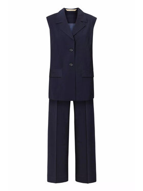 Me complete Me complete Spodnie damskie Spodnie Soho navy blue Granatowy Wide Leg
