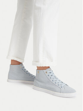 Tommy Hilfiger Tommy Hilfiger Laisvalaikio batai Th Chic Low Profile Mid Cut FW0FW09356 Žydra