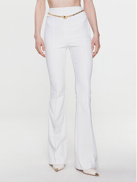 Elisabetta Franchi Elisabetta Franchi Pantalon en tissu PA-073-32E2-V320 Blanc Regular Fit