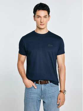 BIG STAR BIG STAR T-Shirt SERER_403_150 Granatowy Basic Fit