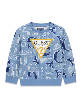 Guess Guess Mikina N6BQ02 K6111 Světle modrá Regular Fit