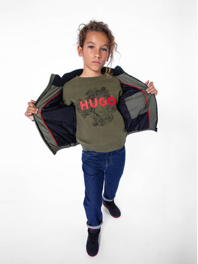 HUGO Hugo Μπλούζα G25150 S Χακί Regular Fit