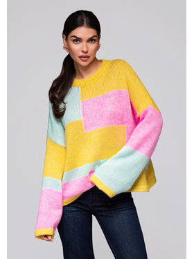Ombre Ombre Sweter LW-SWSW-0108 Kolorowy Oversize