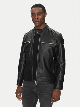 KARL LAGERFELD KARL LAGERFELD Кожено яке 555083 551420 Черен Regular Fit