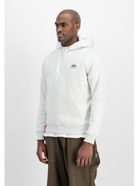 Alpha Industries Alpha Industries Bluza Basic Small Logo Hoodie Szary Regular Fit