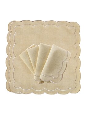 Roseberry Home Roseberry Home Podkładka na stół haftowana Beige Petali Beżowy