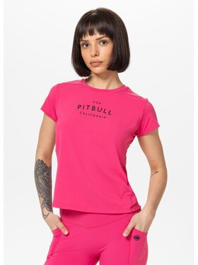 PITBULL PITBULL T-Shirt Koszulka sportowa damska AVENIDA XL Różowy Regular Fit