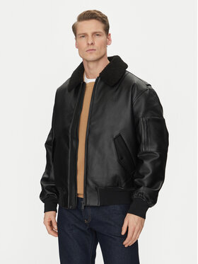 Calvin Klein Jeans Calvin Klein Jeans Яке от имитация на кожа Faux Leather Aviator J30J326729 Черен Regular Fit