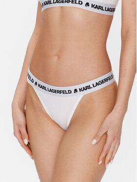 KARL LAGERFELD KARL LAGERFELD Braziljske spodnje hlačke Logo 225W2127 Bela