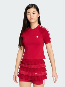 adidas adidas T-Shirt 168907 Czerwony ciemny Fitted Fit