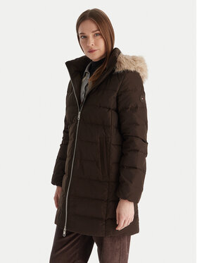 Tommy Hilfiger Tommy Hilfiger Vatovaná bunda WW0WW47540 Hnědá Slim Fit