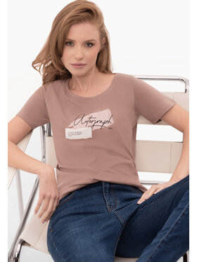Volcano Volcano T-Shirt T-NOTE Brązowy Regular Fit