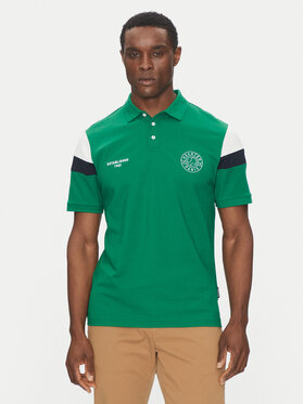 Hechter Paris Hechter Paris Polo Pique X-Tech 74026 151929 Zielony Regular Fit
