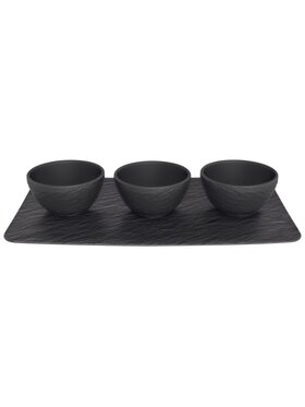 Villeroy & Boch Villeroy & Boch Komplet miseczek Villeroy & Boch Manufacture Rock Czarny