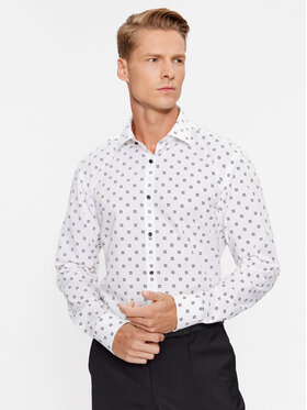 Hugo Hugo Marškiniai Kenno 50500961 Balta Slim Fit