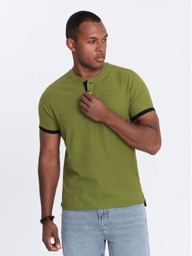 Ombre Ombre T-Shirt OM-TSCT-0156 Khaki Regular Fit