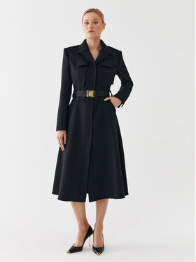 Elisabetta Franchi Elisabetta Franchi Übergangsmantel CP-008-36E2-5859 Schwarz Regular Fit