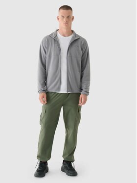 4F 4F Felpa di pile 4FWMM00TFLEM316-25S Grigio Regular Fit