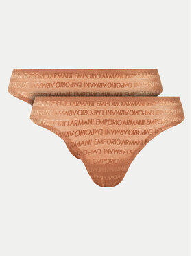 Emporio Armani Underwear Emporio Armani Underwear Komplet 2 par stringów 163333 3F204 01656 Brązowy