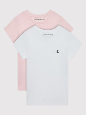Calvin Klein Jeans Calvin Klein Jeans Set 2 tricouri Monogram IG0IG01258 Alb Slim Fit