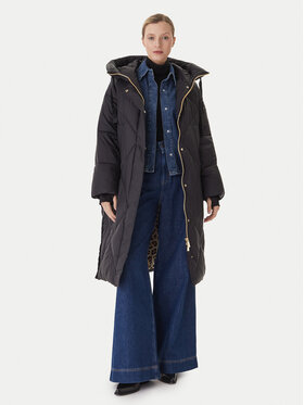 LOLA CASADEMUNT LOLA CASADEMUNT Zimski plašč LF2501002 Črna Relaxed Fit