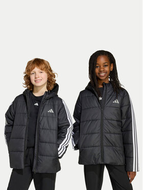 adidas adidas Zimska jakna Essentials 3-Stripes JL7402 Crna Regular Fit
