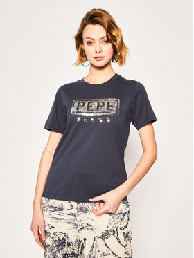 Pepe Jeans Pepe Jeans T-Shirt Charis PL504443 Tmavomodrá Regular Fit