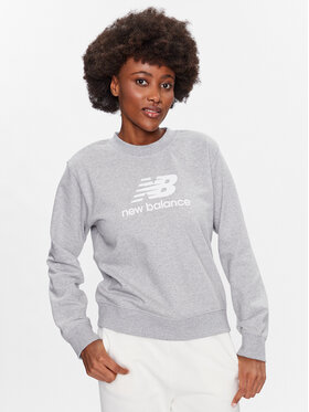 New Balance New Balance Sweatshirt Essentials Stacked Logo WT31532 Grau Relaxed Fit
