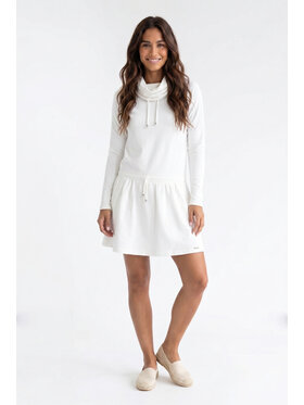 FIGL FIGL Každodenní šaty M1378 Krémová Straight Fit