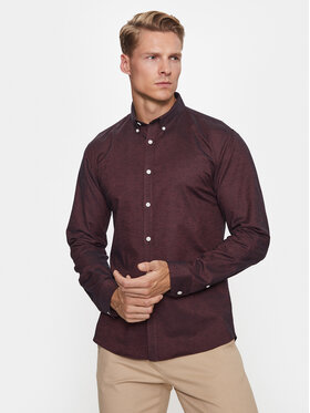 Lindbergh Lindbergh Hemd 30-203174 Rot Slim Fit
