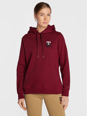 TOMMY HILFIGER FELPA CON CAPPUCCIO E DISTINTIVO TOMMY Nero Donna