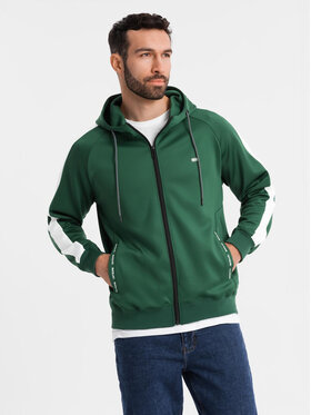 Ombre Ombre Mikina OM-SSZP-0210 Zelená Regular Fit