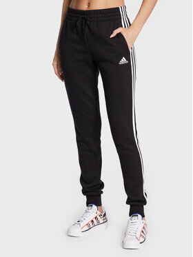 adidas adidas Spodnie dresowe Essentials Fleece 3-Stripes GM5551 Czarny Slim Fit