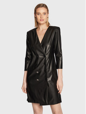 DKNY DKNY Сукня зі штучної шкіри DD2G4325 Чорний Regular Fit
