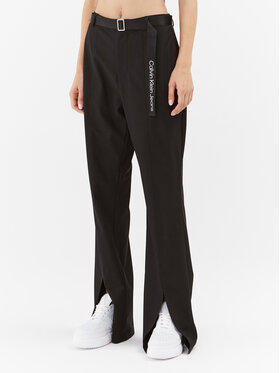 Calvin Klein Jeans Calvin Klein Jeans Kalhoty z materiálu J20J222332 Černá Regular Fit