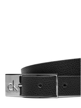 Calvin Klein Ženski Pas Ck Cut Square Buckle 2.0_Caviar K60K612864 Črna