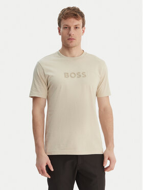 BOSS BOSS T-Shirt TS_Terrace Logo 50559361 Beżowy Regular Fit