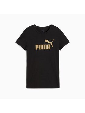 Puma Puma T-Shirt Ess Metallic No. 1 Logo Tee 631536 Czarny Regular Fit