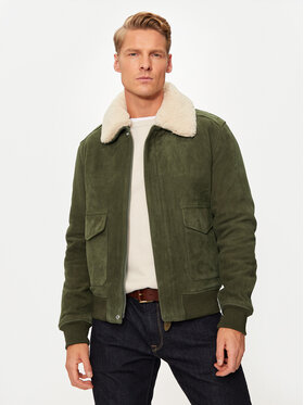 SCHOTT N.Y.C. SCHOTT N.Y.C. Usnjena jakna LC2410S Zelena Regular Fit