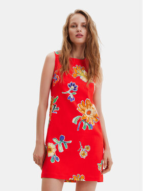 Desigual Desigual Vsakodnevna obleka 23SWVW70 Rdeča Slim Fit