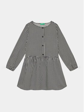 United Colors Of Benetton United Colors Of Benetton Ikdienas kleita 4XQNCV01F Melns Regular Fit