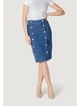 ICHI ICHI Gonna IHBONNIES SK Blu Long Fit