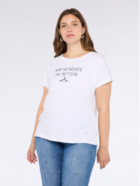 Fiorella Rubino Fiorella Rubino T-Shirt G211L108595N011 Biały Regular Fit